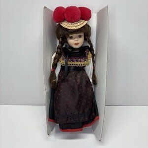 German‎ Collectible Doll 13" Porzellan Puppe Porcelain Girl Doll